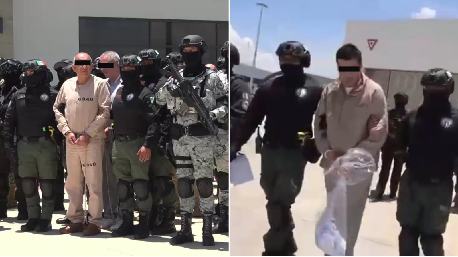 ESPOSADOS DE PIES Y MANOS, ASI FUE EL TRASLADO DE 26 NARCOTRANOS MEXICANOS A EUA: VIDEO