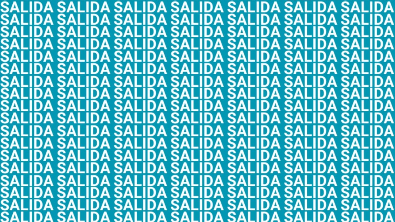 Solo una persona muy inteligente es capaz de encontrar la palabra ‘SALINA’ en menos de 5 segundos.