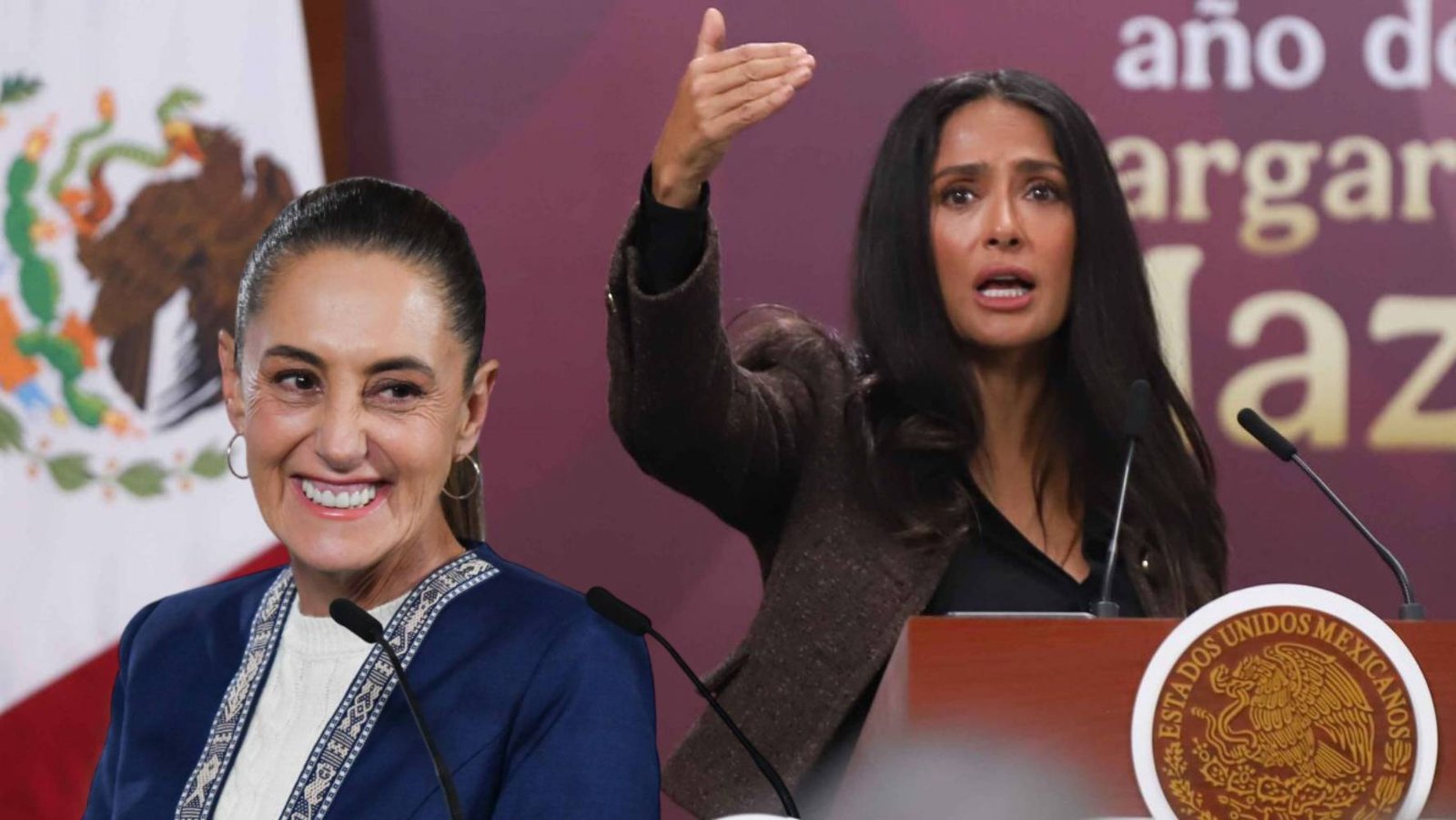 Salma Hayek le ‘echa flores’ a Sheinbaum por apoyo al cine: ‘Quizá lo que no teníamos era esta presidenta’